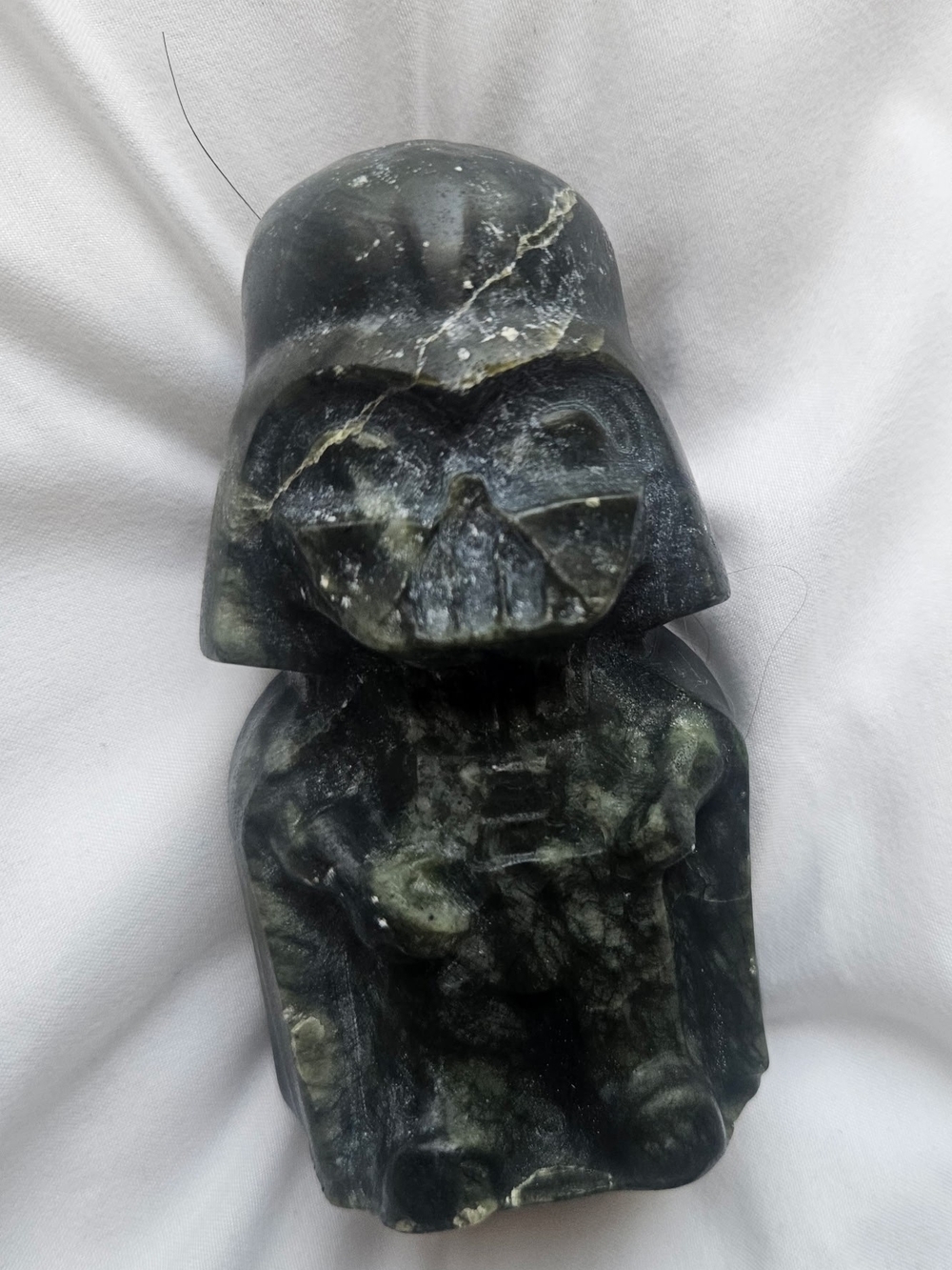 Natural Serpentine Darth Vader Crystal Carving Star Wars Stone Figurine Statuett